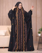 ملحفة كتان مطرّز بالكامل – B019