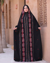 ملحفة كتان مطرّز بالكامل – B019