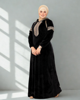 عبايه سدره قطيفة شريط هندي 434