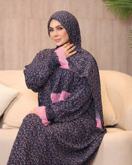 إسدال رفيف فسكوز ريون بدانتيل بينك – B202