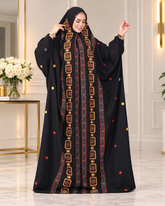 ملحفة كتان مطرّز بالكامل – B019