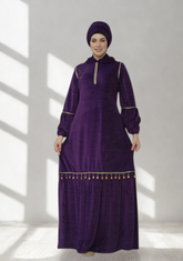 عبايه سدره قطيفة كشكشه 2611