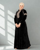 عبايه سدره قطيفة شريط هندي 434 - Huduum