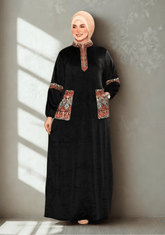 عبايه سدره قطيفة تطريز هندي 440 - Huduum