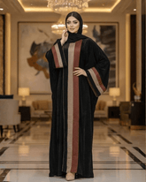 إسدال قطوف قطيفة إيطالي بحزام داخلي 7053 - Huduum