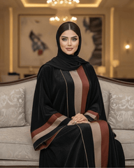 إسدال قطوف قطيفة إيطالي بحزام داخلي 7053 - Huduum