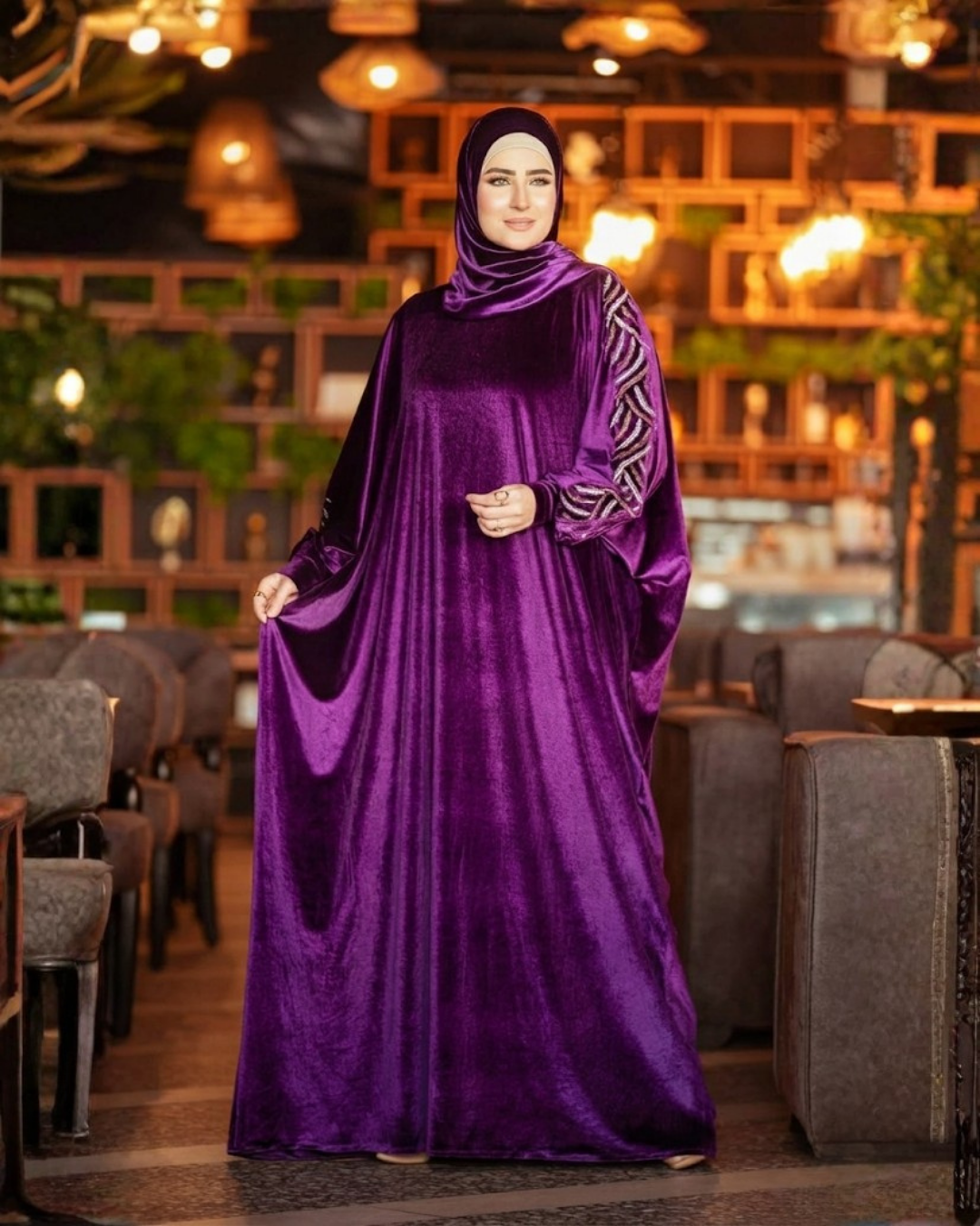 إسدال آصال قطيفة شتوي فاخر 2061