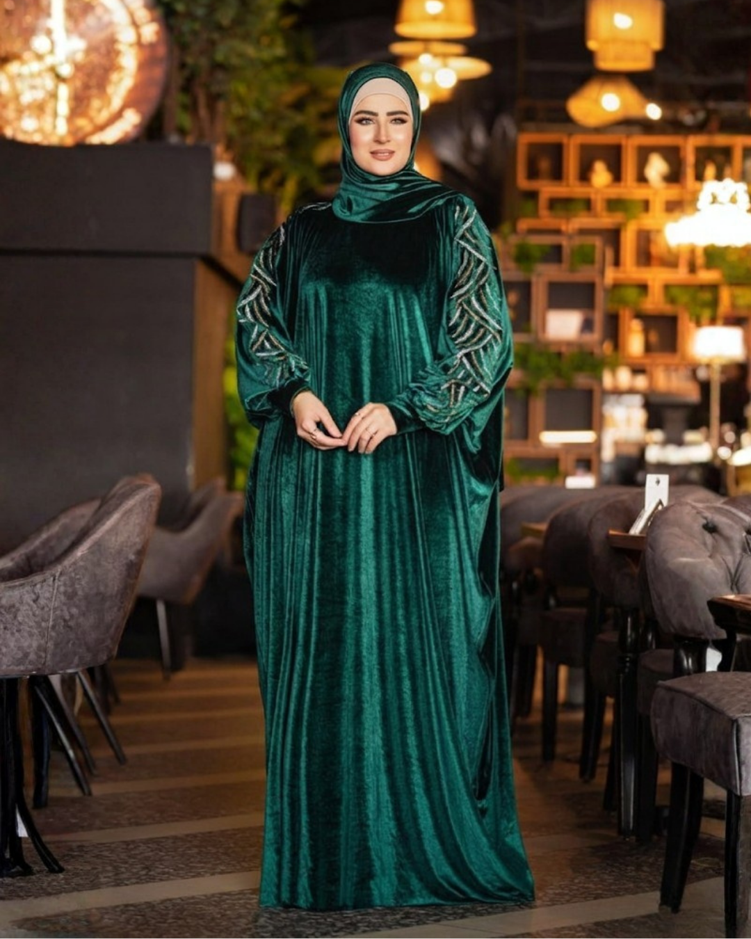 إسدال آصال قطيفة شتوي فاخر 2061