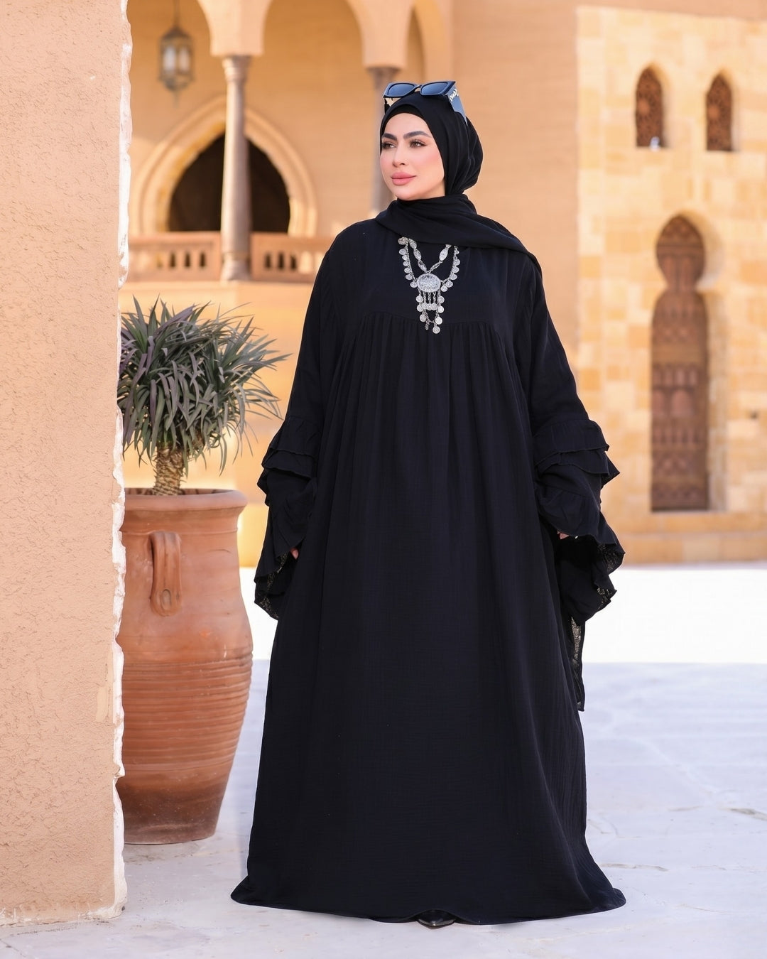 عباية عهود كرنكل قطن للحج والعمرة – B016