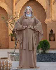 عبايه كريب رويال قطعتين A016