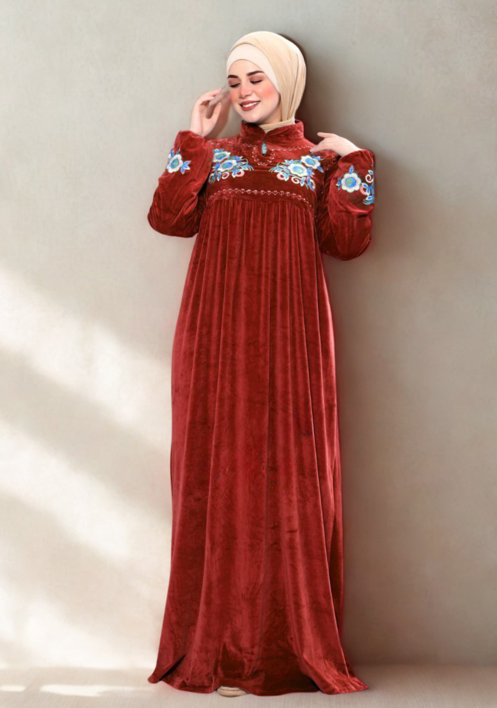 عبايه سدره قطيفة كم ورد 448