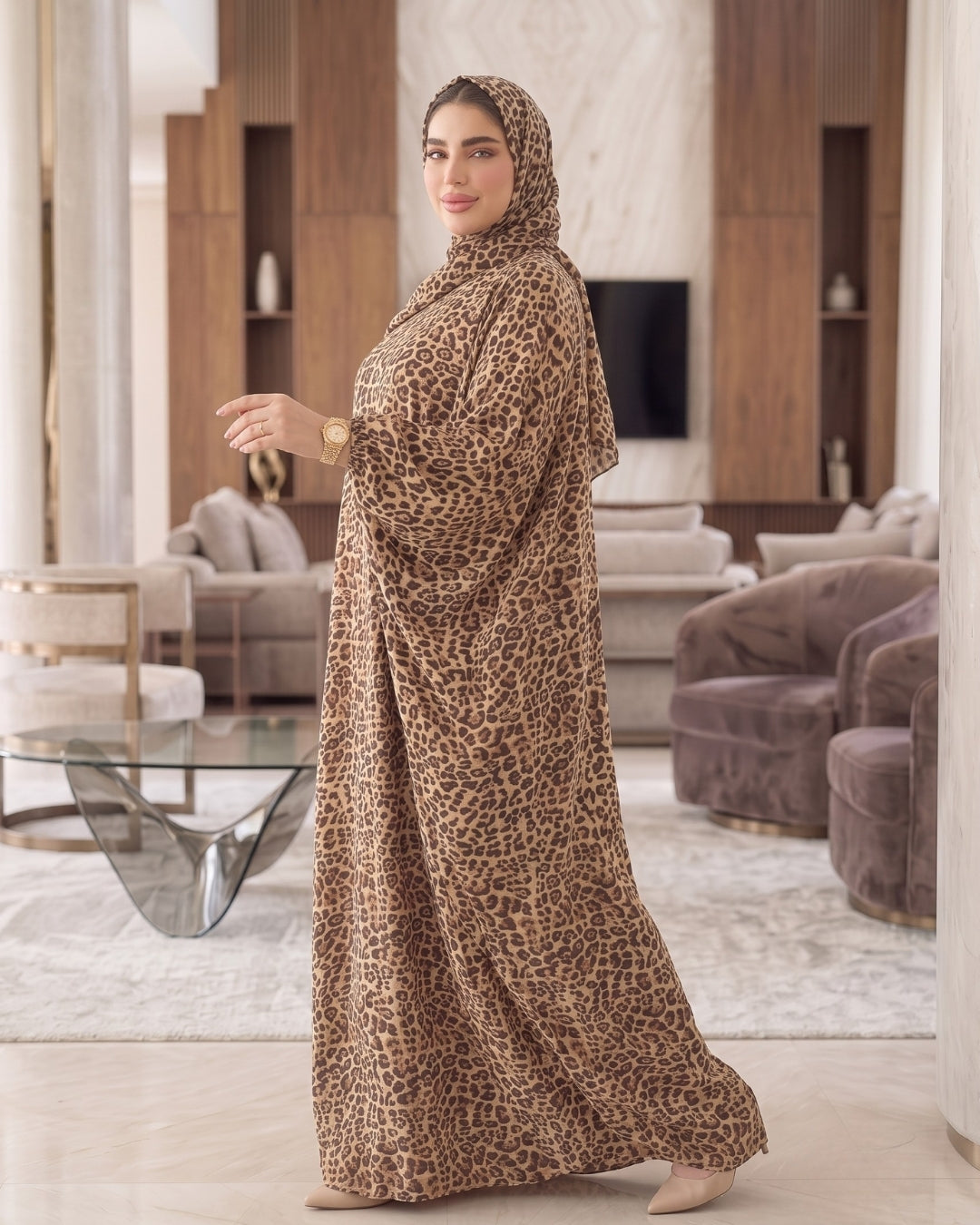 ملحفة فسكوز بحزام داخلي – 3072