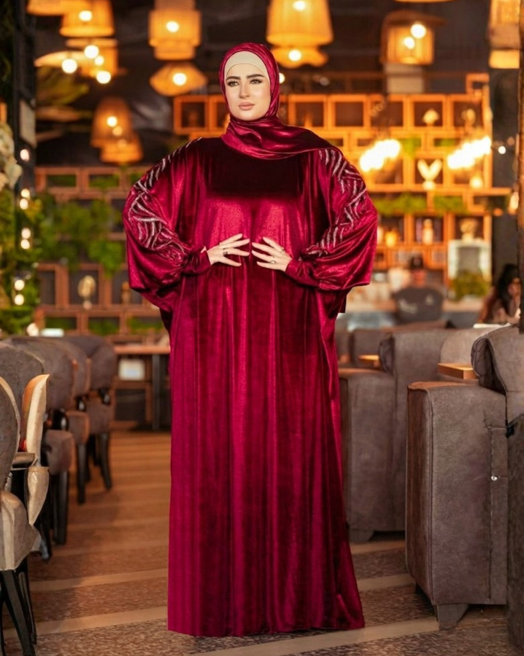 إسدال آصال قطيفة شتوي فاخر 2061