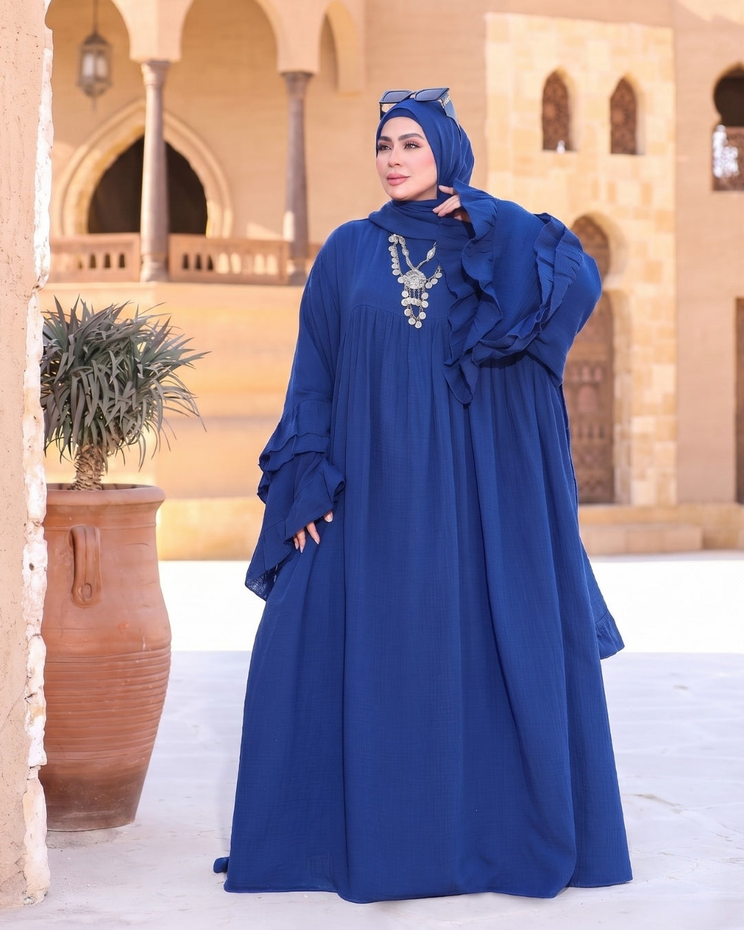 عباية عهود كرنكل قطن للحج والعمرة – B016