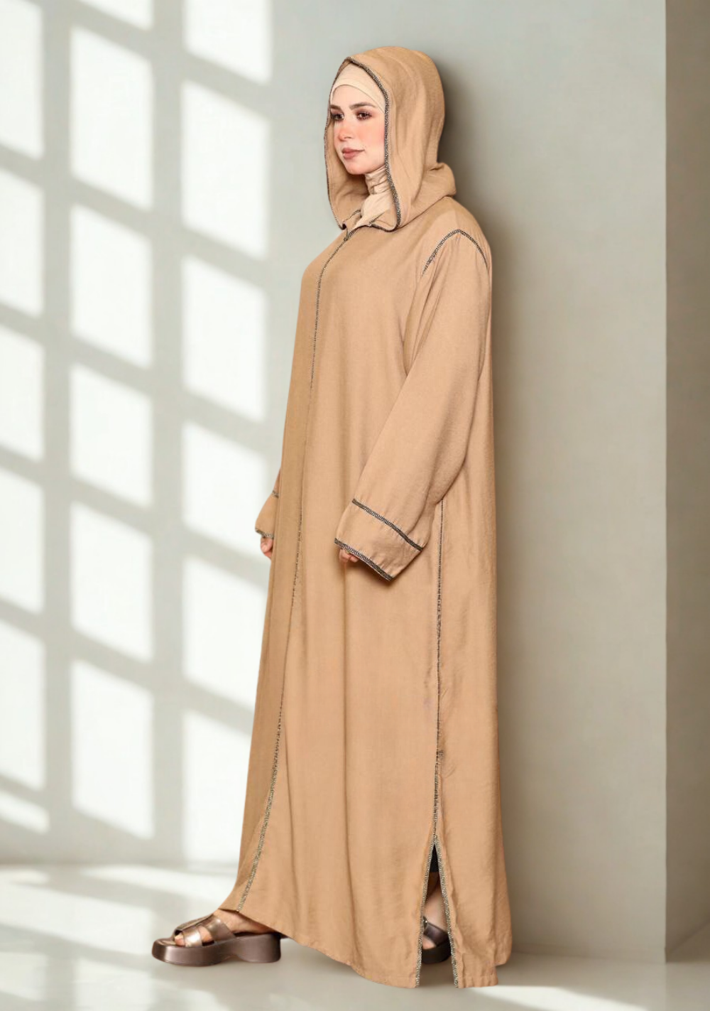 عبايه سدره كتان 3004