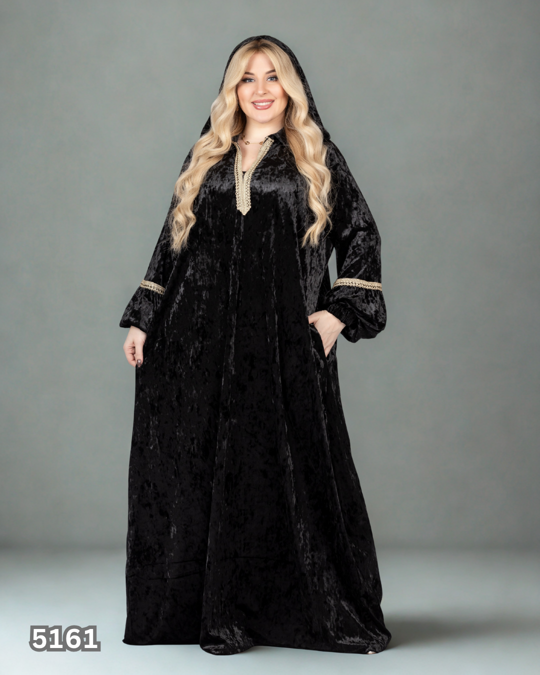 عبايه اسيا قطيفه فرنساوى اسود 5161