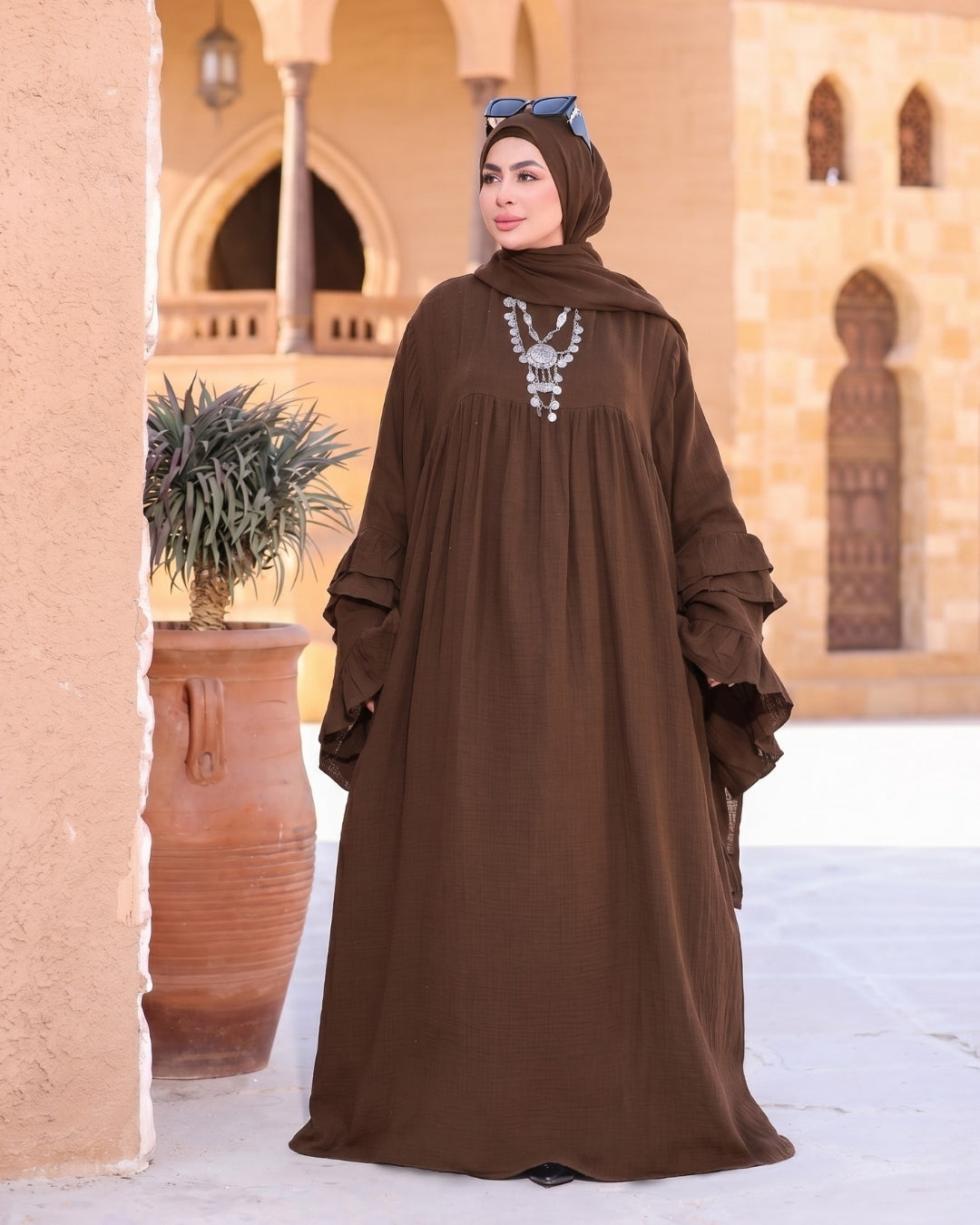 عباية عهود كرنكل قطن للحج والعمرة – B016