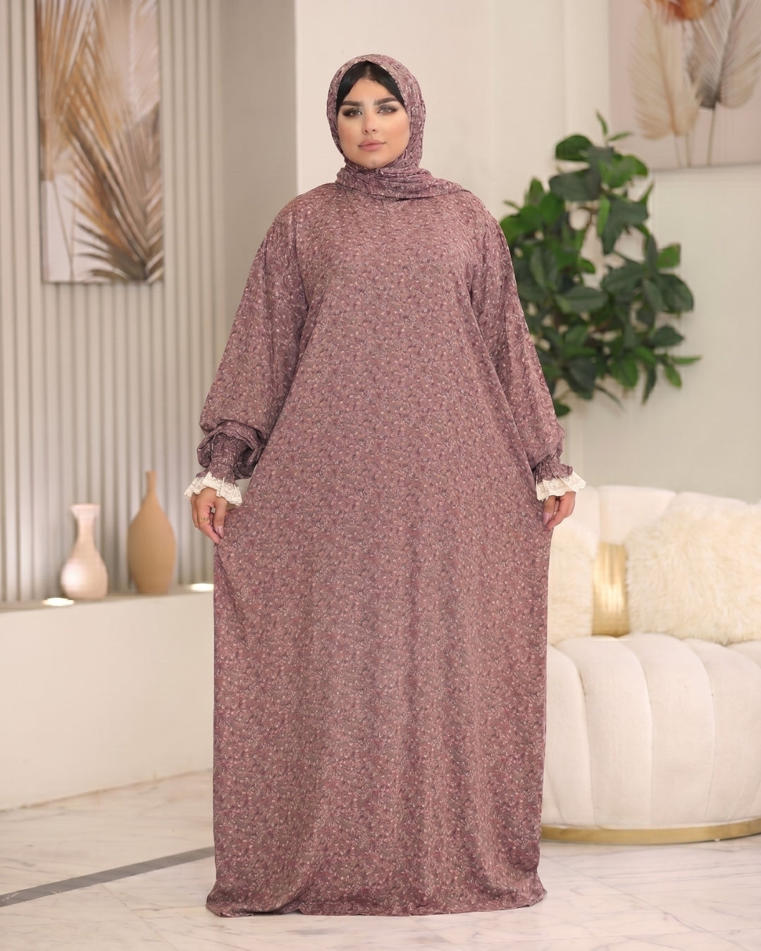 إسدال آصال فسكوز قطن بدانتيل – 3066
