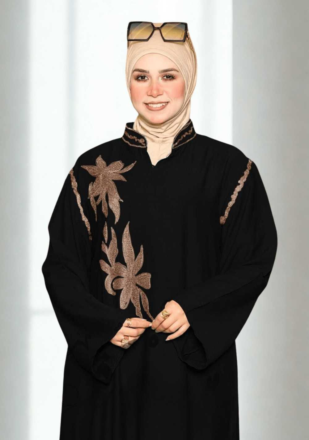 عبايه سدره كتان 3006 - Huduum