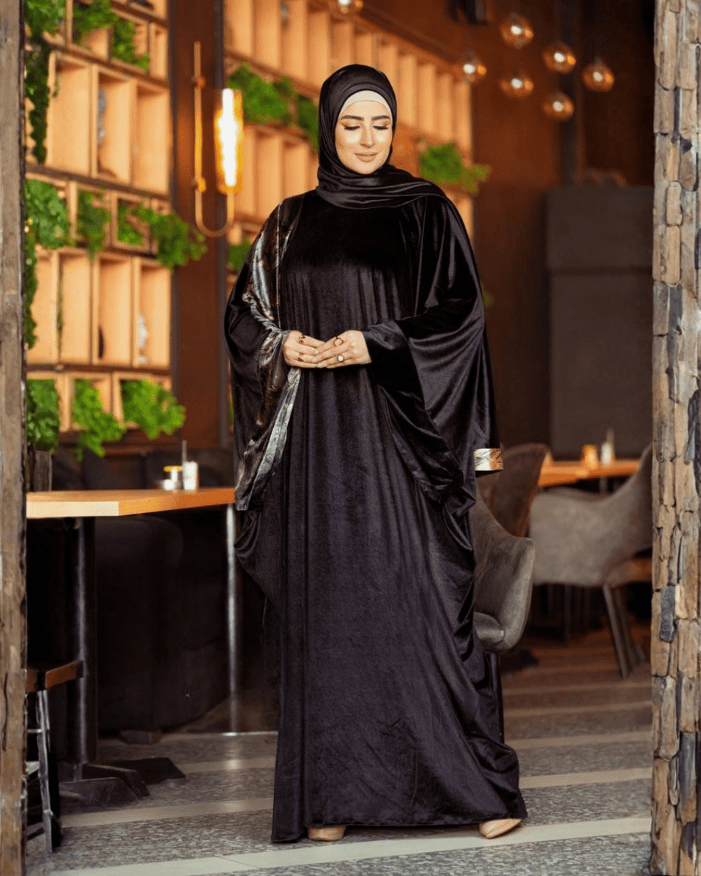 إسدال اصال قطيفه اسود 2071 - Huduum